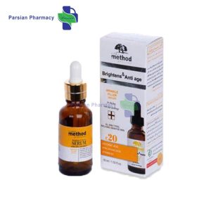 سرم روشن کننده و ضد چروک ویتامین c متد (Method) 18ml 1 سرم روشن کننده و ضد چروک ویتامین c متد