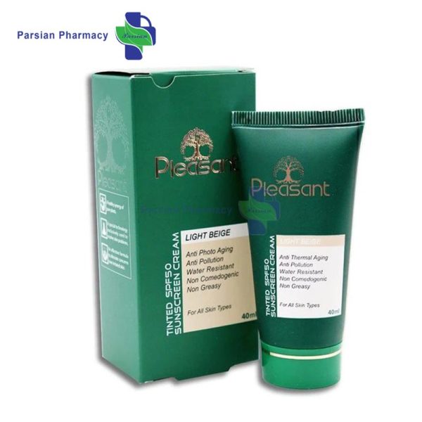 کرم ضد آفتاب رنگی بژ روشن SPF50 پلزنت
